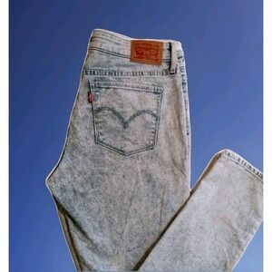 Levi's 711 Acid Wash Jeans. Mid Rise Skinny. Size 31. 32X30. Stretch. Excellent